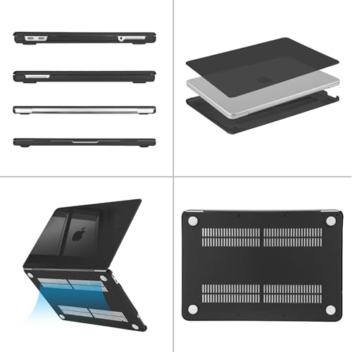 Image of MOSISO Compatible with MacBook Neo Case 13 inch 2026 Release Model A3404 with A18 Pro Chip, 4 in 1 Kit Precision Fit Crack & Scratch Resistant Protective Hard Shell Case Cover, Crystal Black