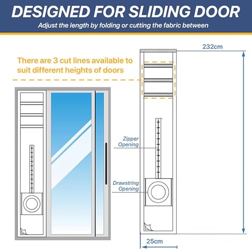 Junta de ventana para aire acondicionado deslizante con cable ajustable 6