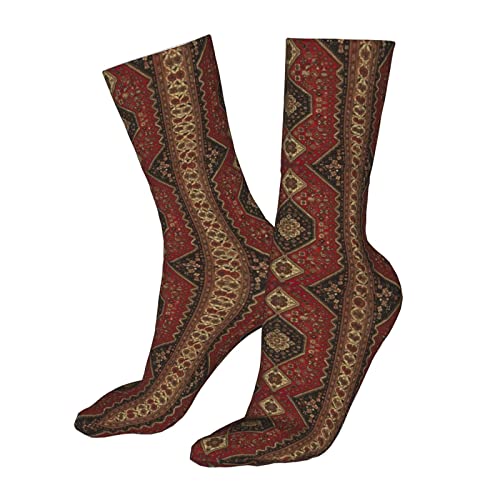 Persian Carpet Native Pattern Socks Women Sports Socks Stockings Tube Socks High Casual Moisture Control Socks For Women Men 16 Inches #TOP6