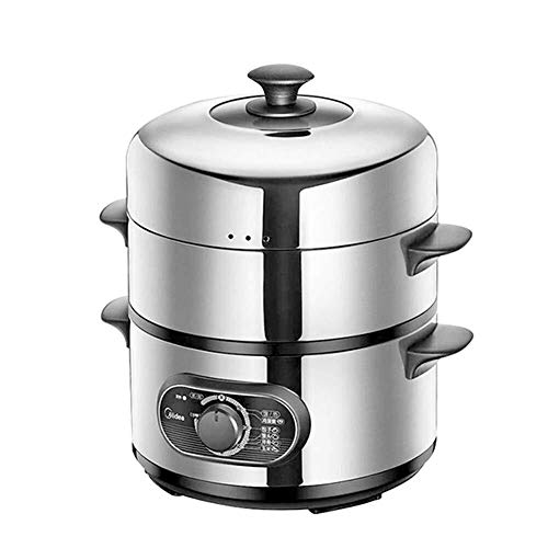 Hyl Vaporeras para Pasta 3 Nivel eléctrico vaporera, Digital Acero Inoxidable Vapor del alimento, de Gran Capacidad portátil de Vapor de los Alimentos, Chino pequeño microondas Vapor del alimento