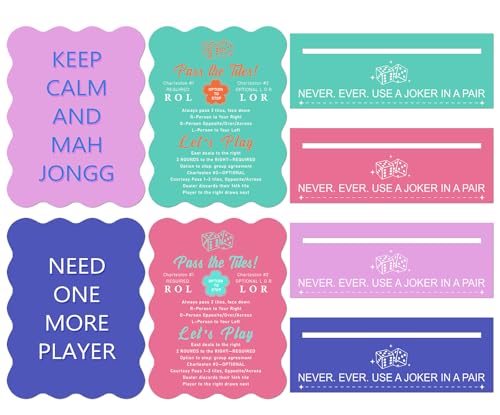 cosmisun Mahjong Shuffler Cards and Line Finder 4 Set Mahjong Card Guide and Shuffling Rules Helper Reader PVC Mah Jong Accessories Gifts for Beginner Players Lovers Playing Games Supplies