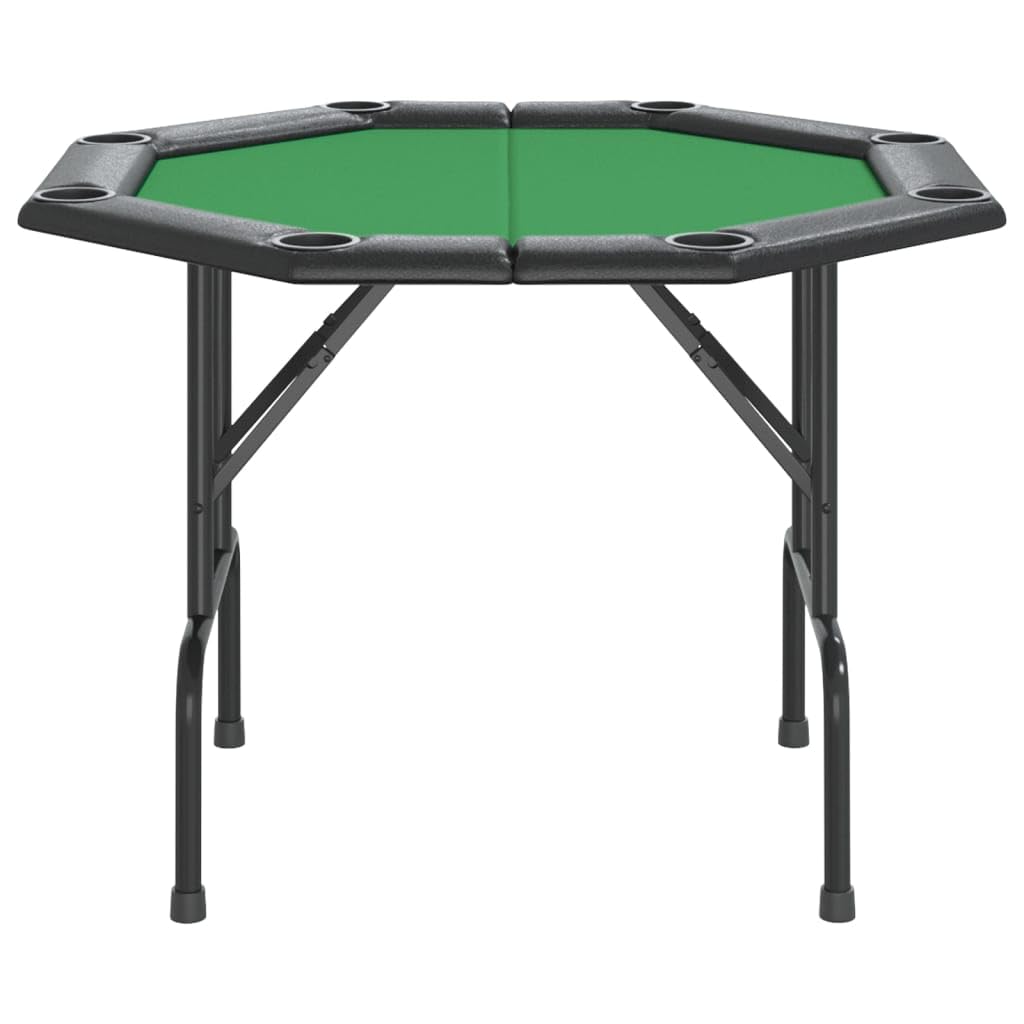 Genérico Mesa de póquer Plegable para 8 Jugadores Verde 108x108x75 cm,Mesas de Juego y de póquer-80404