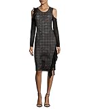 Rundhalsausschnitt BCBGMax Azria Damen Kleid Zola - Schwarz - Mittel