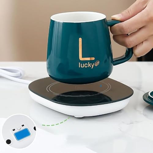 Image of Coffee Mug Warmer Electric Cup Heater | Waterproof Heating Coaster for Tea, Milk, and Beverages | Portable Drink Warmer Plate for Home & Office Use