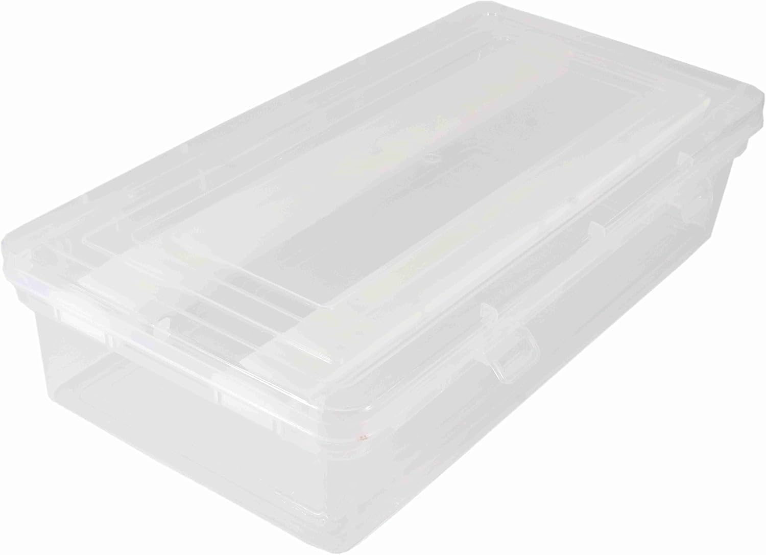 Clear Plastic Bangle Storage Box with 2 Rod Partitions, Transparent Jewelry Organizer for Bangles, Bracelets, Travel-Friendly Chudi Box