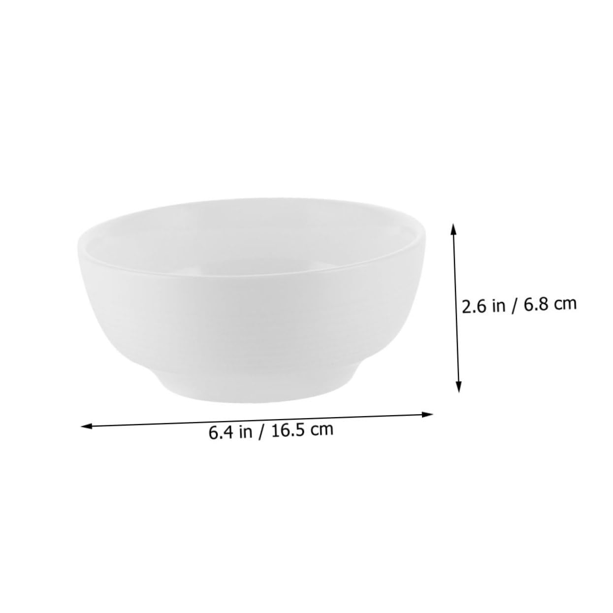 iplusmile Insalatiera in Ceramica Bianca 2 Pezzi, Grande Tonda | Facile da Pulire, per Conservare Cibo, Adatta a Casa e Ospitalità, Stile Essenziale