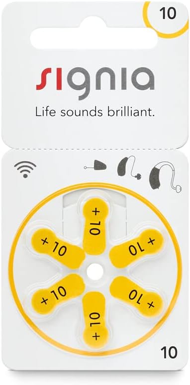 Hearing Aid Battery 10- Pack of 6 Batteries- Hear.com