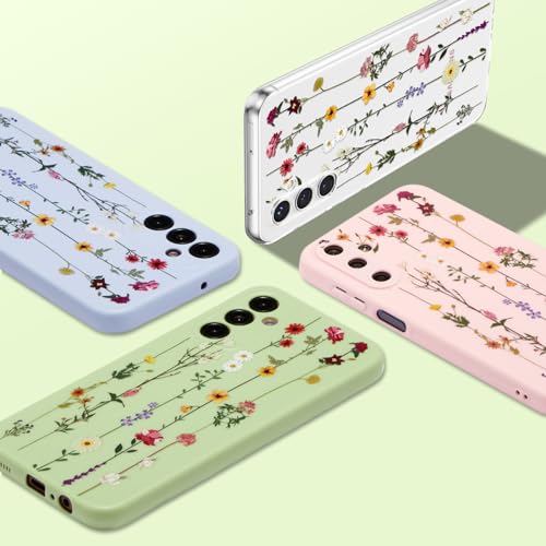 Coque Samsung Galaxy A35 5G fleur transparente silicone souple antichoc - 7