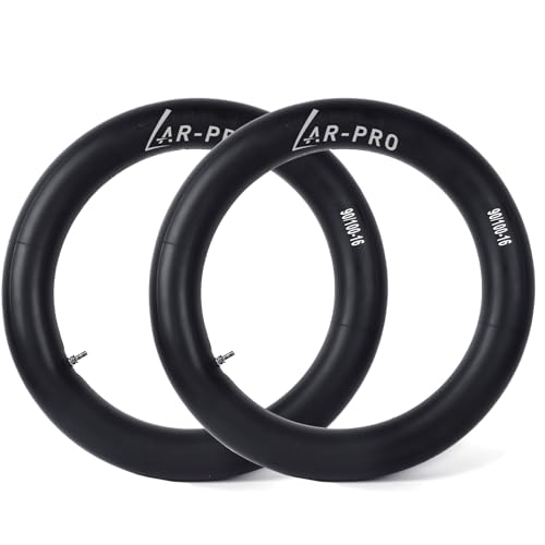 Image of AR-PRO (2-Pack) 3.00-16 3.25 /3.50-16 Inner Tubes for Dirt Bike and Off-Road Motorcycles - Heavy-Duty Butyl Rubber Tubes Compatible with 90 /100-16 100 /80-16 100 /90-16 Tires with TR4 Straight Valve Stem