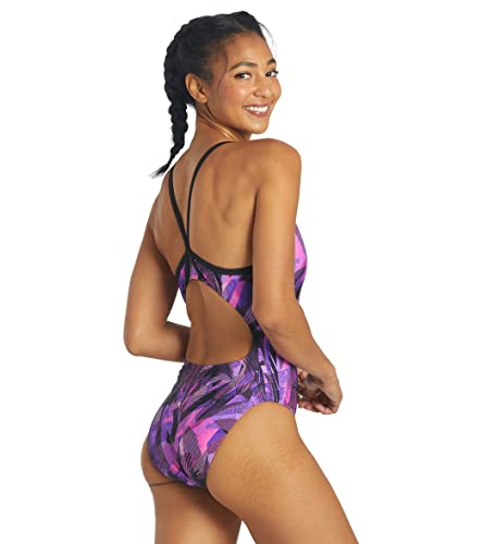 Sporti Catalyst Thin Strap One Piece Swimsuit - Purple - 28
