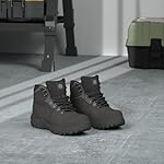 LARNMERN Steel Toe Boots for Men, Waterproof Non Slip Work Puncture Proof Safety Boot, Industrial Construction Comfortable Outdoor Hiking Shoes - Image 2