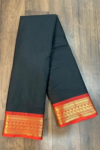 Image of SUPERLAXMI Womens Narayana Pattu Narayanpeth Cotton Silk Saree with unstitched blouse