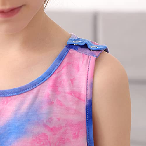 Gorlya Girl's Sleeveless Solid Casual Jumpsuit Rompers Harem Pants Outfits For 4-14T (Gor1070, 9-10Y, Blue Zr) #TOP4