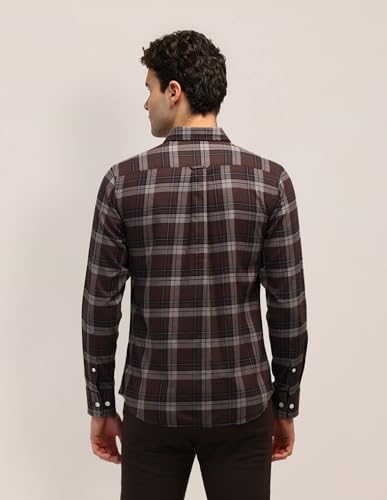 Image of U.S. POLO ASSN. Men's Pure Cotton Regular Fit Grid Tattersall Checked Shirt