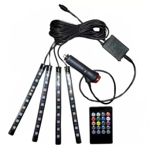 KIT ILUMINACAO LED AUTOMOTIVO NEON RGB TUNING CONTROLE 12V