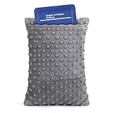 okmaba Hysterectomy Recovery Pillow with Hot/Cold Pack Pocket - Abdominal Surgery Recovery Pillow for Women, C-Section & Tummy Tuck Must Haves, Post Op Support Cushion (Grey)