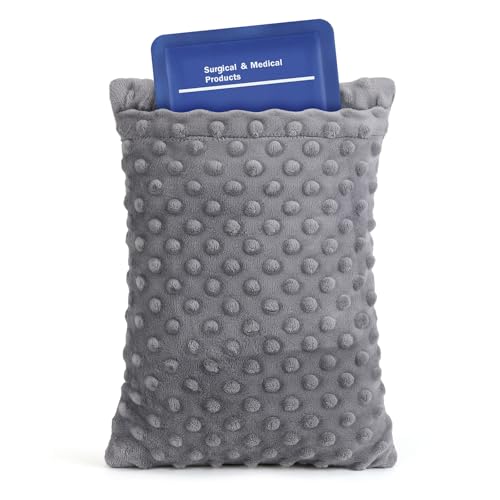 okmaba Hysterectomy Recovery Pillow with Hot/Cold Pack Pocket - Abdominal Surgery Recovery Pillow for Women, C-Section & Tummy Tuck Must Haves, Post Op Support Cushion (Grey)