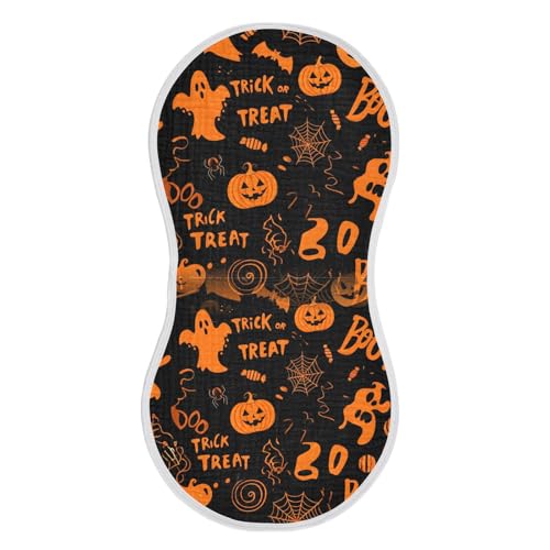 Muslin Burp Cloth for Baby 2PCS Halloween Theme Character Super Absorbent Burping Cloths, Bibs for Newborn Boys Girls2