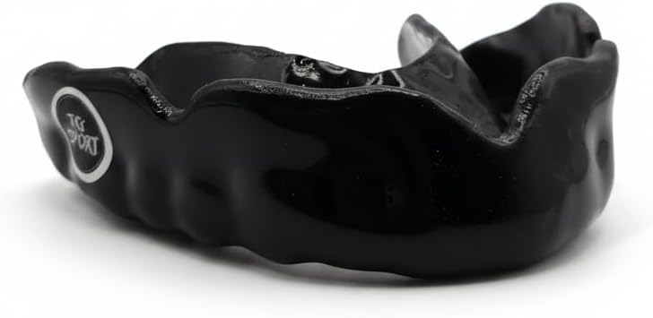 Custom Sports Mouthguard – Handcrafted, Multi-Layer High-Impact Protection, Personalized Name/Number, for Boxing, MMA, Muay Thai, Kickboxing, Football, Basketball-Black