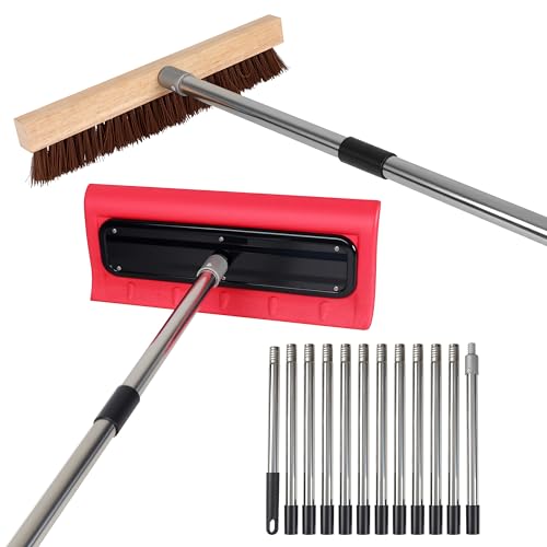2-in-1 Leaf Roof Brush and Snow Rake, Roof Cleaning...
