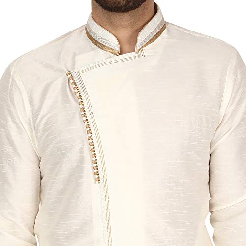 SKAVIJ Uomo Tunica Seta d'Arte Kurta Pigiama Set