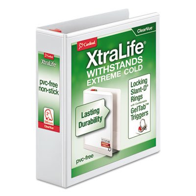 CRD26320 - Cardinal XtraLife ClearVue Non-Stick Locking Slant-D Ring Binder