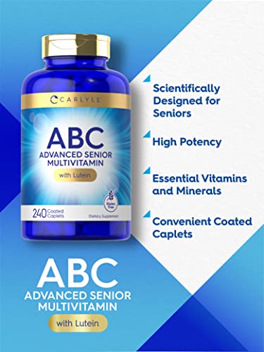Carlyle Senior Multivitamin For Over 60 | 240 Tablets | With Lutein & Lycopene | Abc Advanced Supplement For Men And Women | Non-Gmo, Gluten Free #TOP2