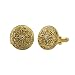 1928 Jewelry Crystal Round Cufflinks (Gold)