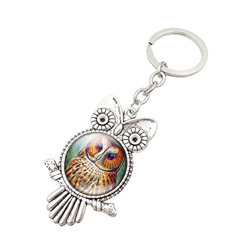 Preisvergleich Produktbild Meigold Retro Schlüsselanhänger Eule Schlüsselanhänger Auto Anhänger Tasche Anhänger 1 * Schlüsselanhänger
