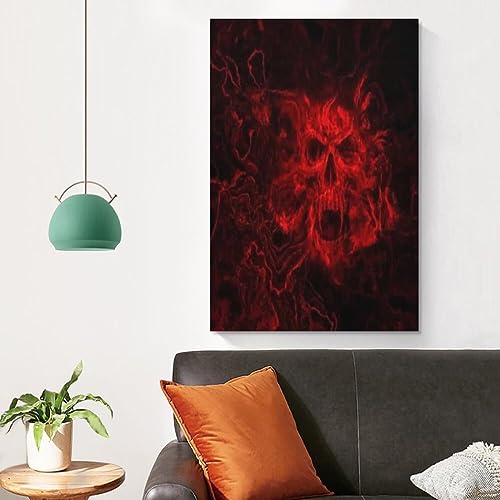 Tableau abstrait skullhead impression sur toile portrait moderne 60x90cm - 4