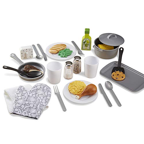 Melissa & Doug Kitchen Accessory 22-Piece Play Set | 22 Piece Pretend Play Kitchen Toys, Pots, Pans, Utensils, Olive Oil, Salt & Pepper Shakers, Preschool Toys for Kids, Ages 3+ - image 2
