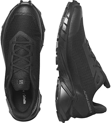 Salomon Men's ALPHACROSS 5 Gore-TEX Hiking Shoe, Black/Black/Ebony, 10.5 | Image 2