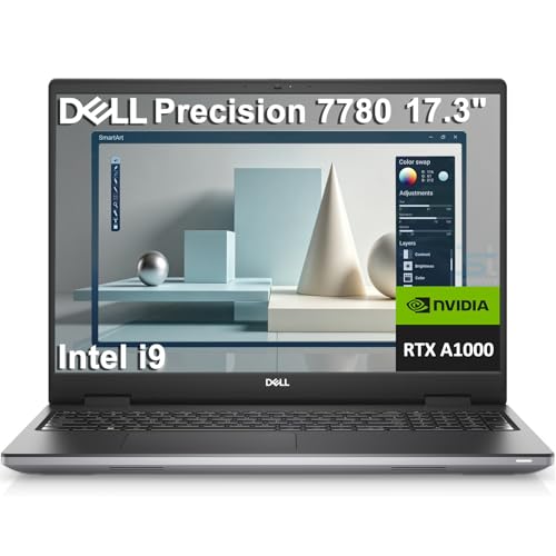 Image of Dell Precision 7000 7780 Mobile Workstation Laptop, NVIDIA RTX A1000 6GB, 32GB CAMM DDR5 RAM, 17.3 inch FHD, Intel 24-Core i9-13950HX (>Ultra 9 285H), IST Computer Customized 512GB /1TB /2TB SSD, Win 11 Pro