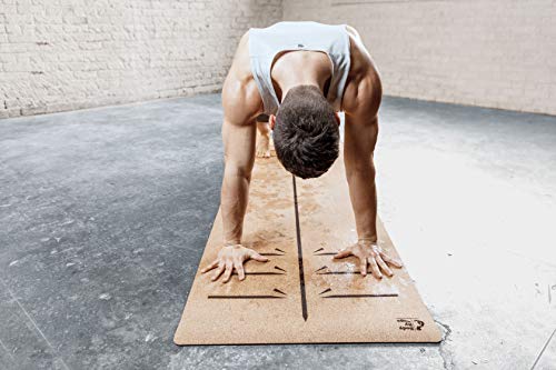 Soft,Thick, Non Slip, Cork Yoga Mat with Just The Right Amount of Padding for Sweat, Hot Yoga, Pilates, Bikram, and General Fitness (Extra Thick 80" x 26" x 6.5mm, Perfect Posture Alignment Lines)