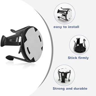 Zpana Car Slim Can Cup Holder Adapter, Vehicle Energy Drink Holder Insert, Reversible Wiggle Free Automotive Cup Holder Expander Accessories, Universal for SUV, Sedan, Truck (Black)