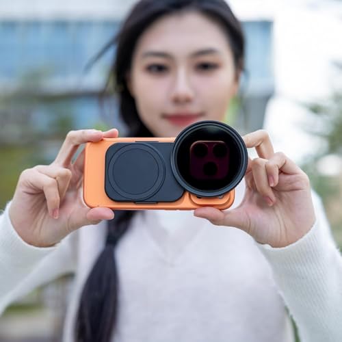 Upgraded 67mm Phone Lens Filter Adapter Mount + ND for iPhone 17 16 15 14 Pro Max Plus Air, Double-Sided Magnetic Phone Lens Filter Ring with 1/4-20\ & Cold Shoe Pull-Out to fit 17 Pro Max