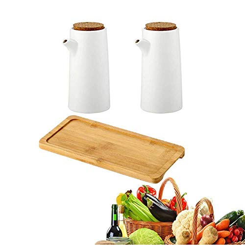 AMAXRcsy Öl-Essig-Spender-Set aus Keramik, 400 ml, Gewürzbox, Soßenflasche, Küchenbehälter, auslaufsicherer Ausgießer, staubdicht, 2 Stück 4 AMAXRcsy Öl-Essig-Spender-Set aus Keramik, 400 ml, Gewürzbox, Soßenflasche, Küchenbehälter, auslaufsicherer Ausgießer, staubdicht, 2 Stück