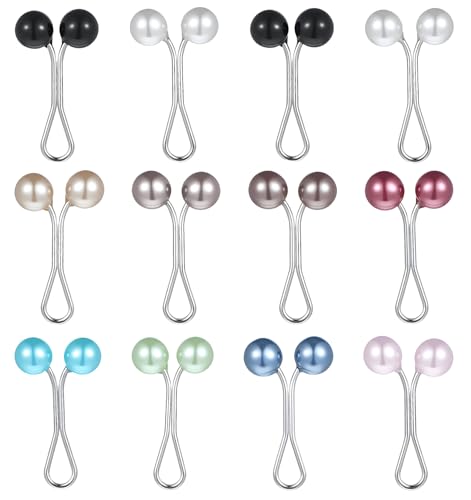 Image of 12Pcs Pearl Hijab Pins, Pins for Hijab, Muslim Headscarf Shawl Clips, Safety Pins, Decorative Accessories for Casual and Formal Wear
