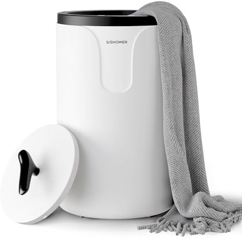 USHOWER Towel Warmers for Bathroom, 20L Large Towel Warmer Bucket for Spa & Massage, Auto Shut-Off Towel Heater Fits Two 40