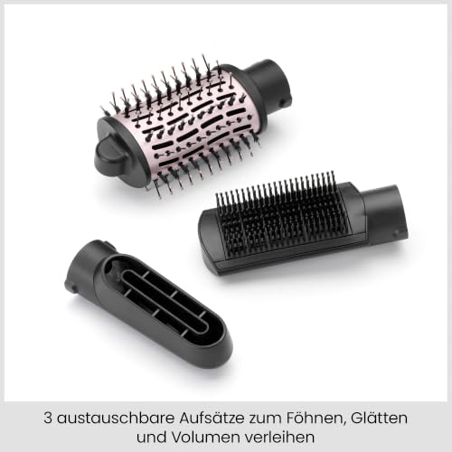 BaByliss Style Smooth 1000, 3-in-1 Warmluftbürste zum Föhnen, Glätten und für Volumen, 1000W, AS128E – Ansicht 2