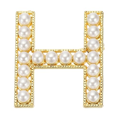 Image of PATIKIL Letter Brooch Pins, Pearl Initial Alphabet Letter Lapel Badges Pin for Women Men Girl Wife Suits