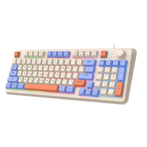 Clavier mécanique de jeu 94 touches avec rétroéclairage LED pour pc portable de gamer