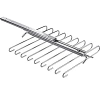 Gedotec trouser pull-out wardrobe hanger trouser rack extendable for 9 trousers | trouser hanger steel chrome-plated polished | pull-out wardrobe pull-out | 1 piece - pull-out chrome-plated polished