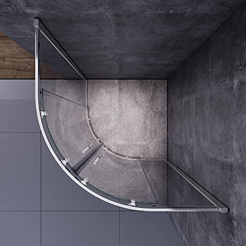 Runddusche Sonni Viertelkreis Duschkabine 90 x 90 cm mit Schiebetür