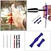 SquEqu 6 Set Bow String Finger Savers Bowstring Finger Guards Instead of Archery Finger Tabs Rubber Sleeve Protective Pads for Recurve Bow and Arrow Set Takedown Recurve Bows Archery Longbow