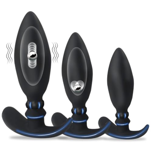 3PCS Plug Anal Juguetes Eróticos Para Pareja Sexuales Dilatador, Butt Plug Juguetes Sexuales con Bola Metálica Incorporad, Juguetes Anales Plugs con Peso, Estimulador de Próstata pour Femmes Hommes
