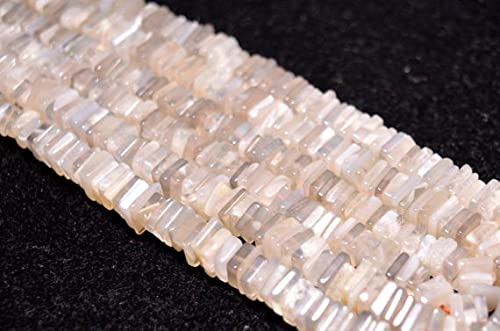 Pierre de lune naturelle heishi contre les bijoux ternes création de designs éclatants