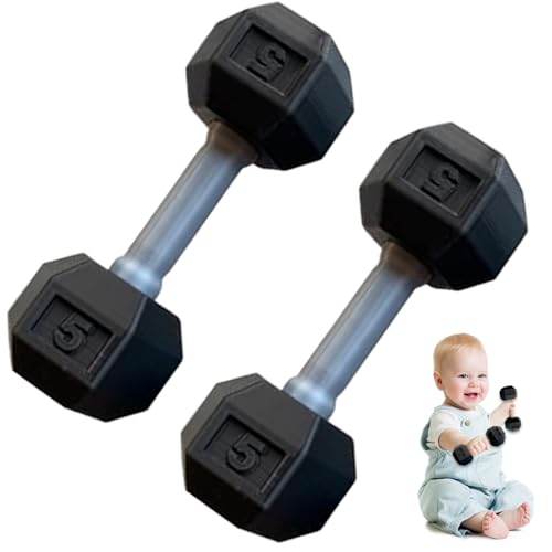 Dumbbells para baby el regalo divertido de silicona para hijos de entusiastas del fitness
