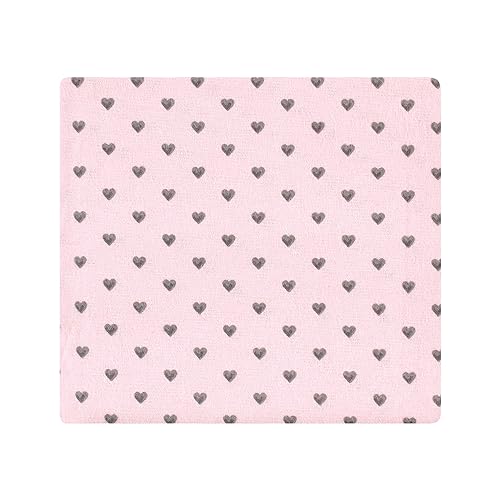 Image of Hudson Baby Unisex Baby Cotton Poly Flannel Receiving Blankets, Farm Friends Pink, One Size