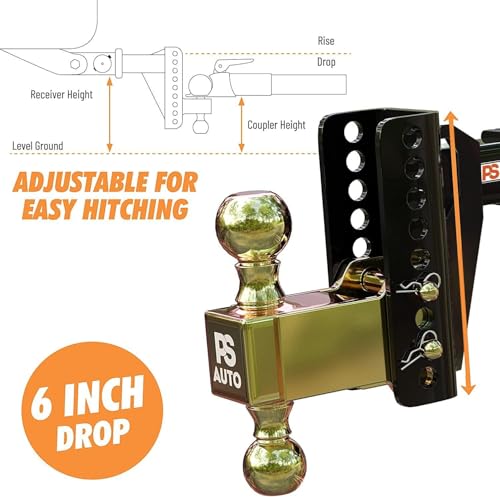 PSAUTO Adjustable Gooseneck Drawbar Hitch